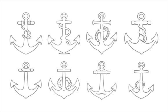 Anchor Silhouette Bundle Set – A Powerful Resource for Print-on-Demand Success