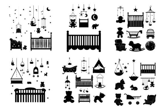 Baby Toys Childcare Silhouette Bundle: A Creative Resource for Print-on-Demand Businesses
