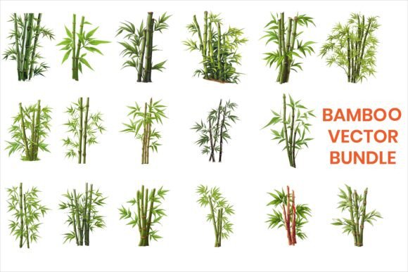 BAMBOO VECTOR Silhouette Bundle Set – A Must-Have for Print-on-Demand Entrepreneurs