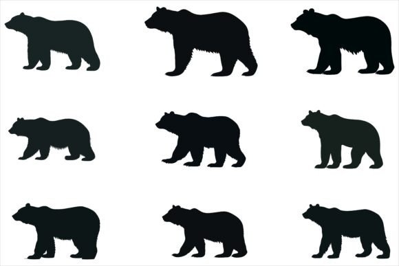 Bear Silhouette Bundle Set – A Practical Design Tool for Print on Demand Success