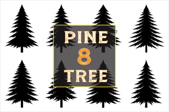 Black Pine Tree Vector Icon for Crafts: A Versatile Design Element for Modern Creations