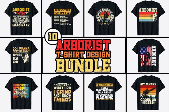 Carpenter Arborist T-shirt Design Bundle: A Must-Have for Creative Merchants and DIY Enthusiasts
