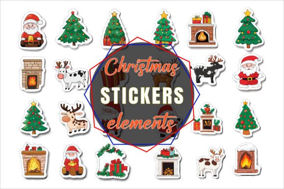 Christmas Holiday Stickers in Vector: A Versatile Asset for Creative Projects