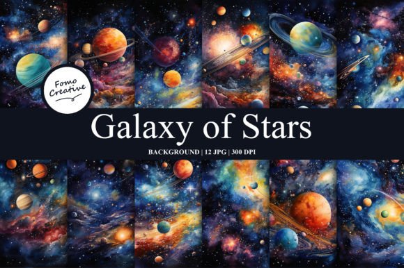 Galaxy of Stars Backgrounds: Elevating Digital Design with Cosmic Creativity