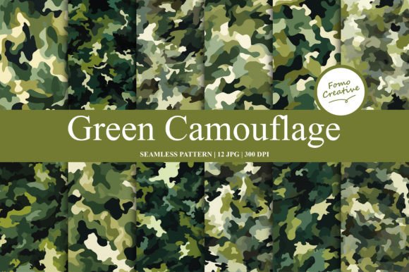 Green Camouflage Seamless Pattern: A Versatile Design Tool