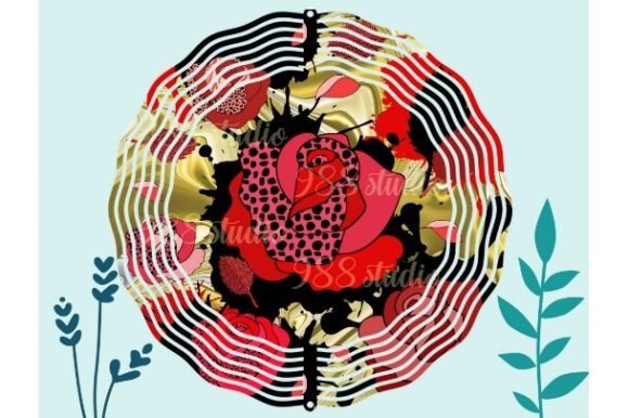 Red Rose Wind Spinner Png Flower Floral: A Versatile Design for Creative Projects