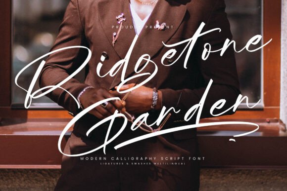 Ridgetone Garden: A Modern Calligraphy Script Font with Elegance and Versatility