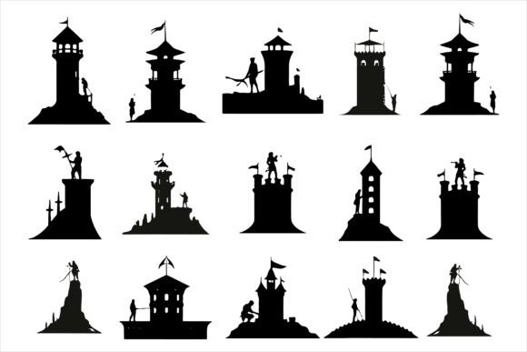 Silhouette of the Castle Bundle Set – A Versatile Design Resource for Print-on-Demand Businesses