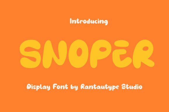 Snoper: A Playful Handwritten Display Font for Creative Projects