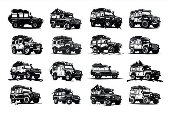 Unlock Creative Potential with the Adventure Car Silhouette Bundle Set for Print-on-Demand Success